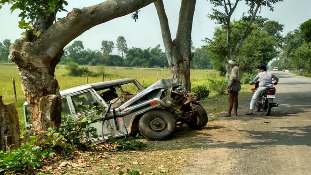 Mahant of Madhya Pradesh died in an accident in Banda
