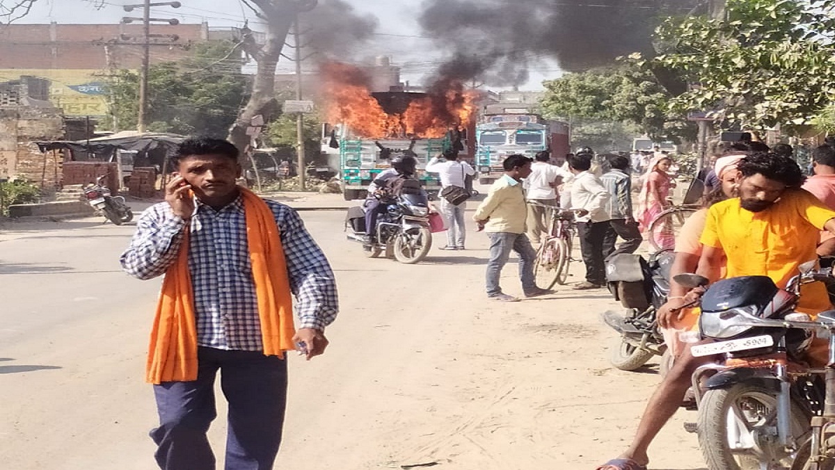 fatehpur truck burn accident girl student death