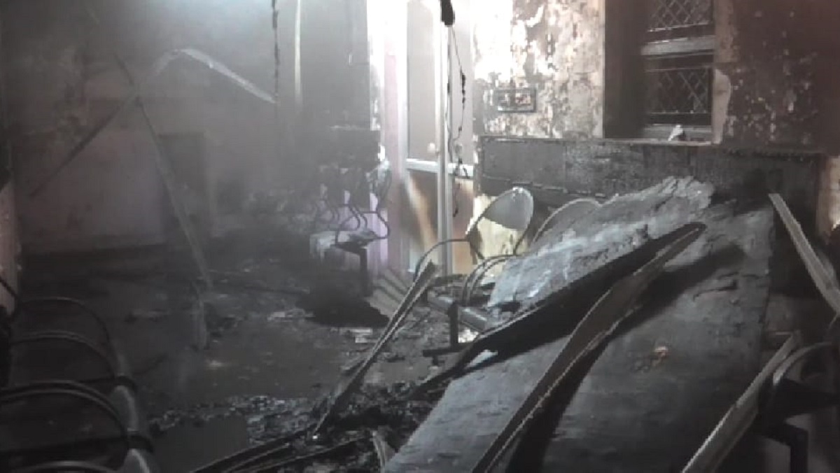 fire in merigold hospital in Kanpur 