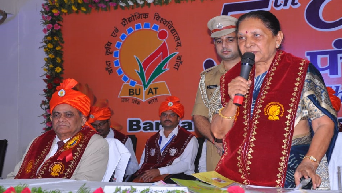 Governor Anandiben Patel attended the convocation of Agricultural University in Banda