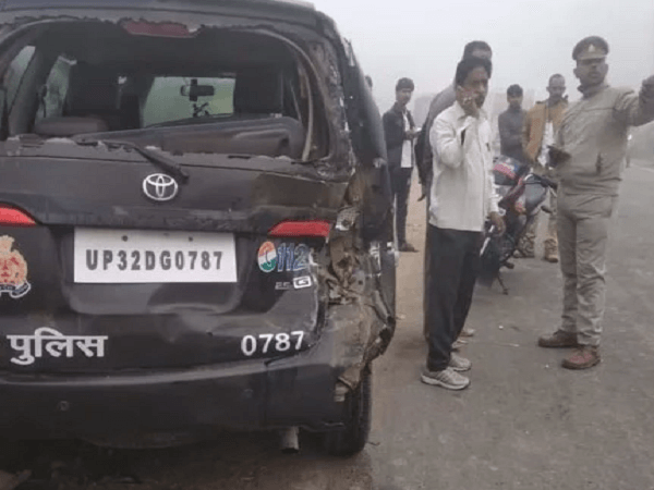 banda accident dial 100 constabel injured