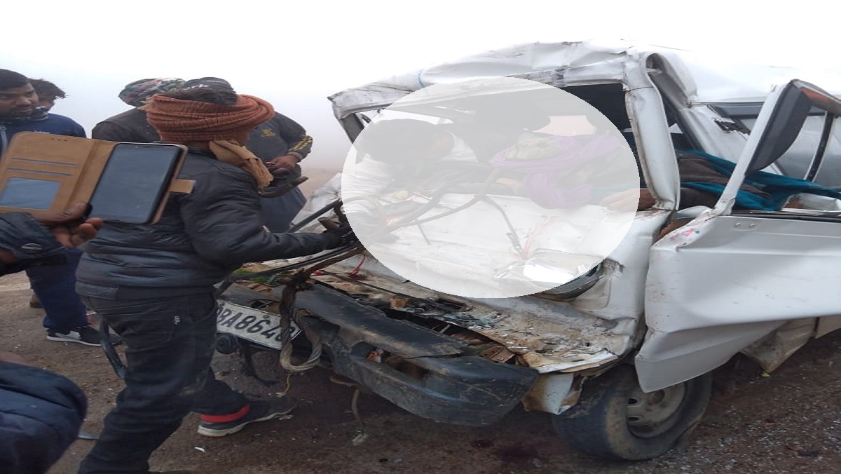 Kanpur Sajeti truck van accident two killed on spot 