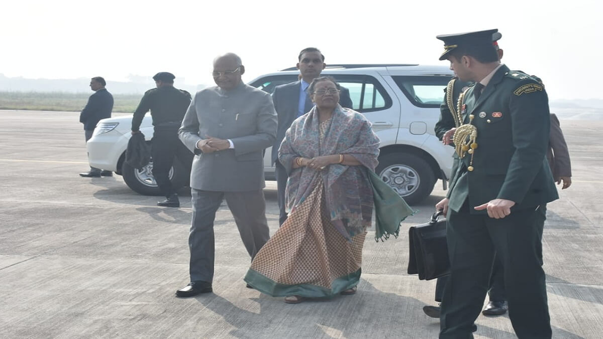 President Ramnath Kovind left for Delhi by plane