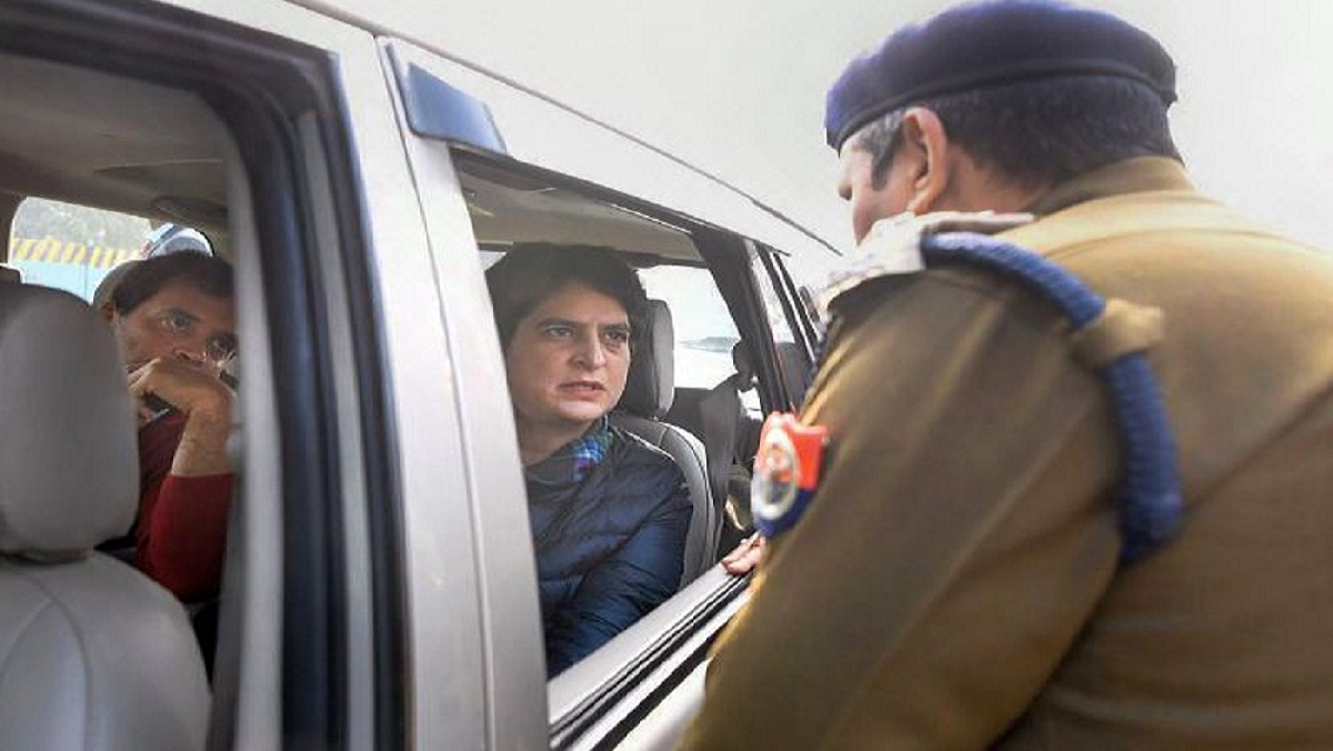 Rahul Gandhi and Priyanka Gandhi returned to Delhi before police reached Meerut
