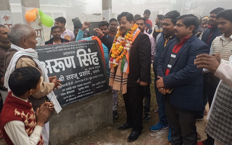 Block chief hoisted the flag in Unnao