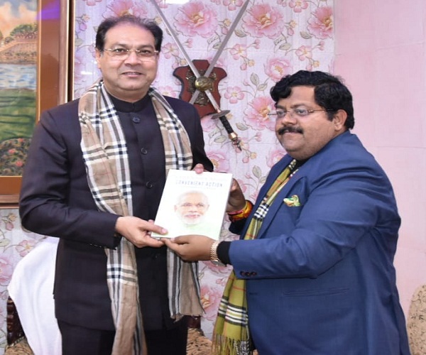 minister mohseen raja welcomed in nawabganj unnao block head home