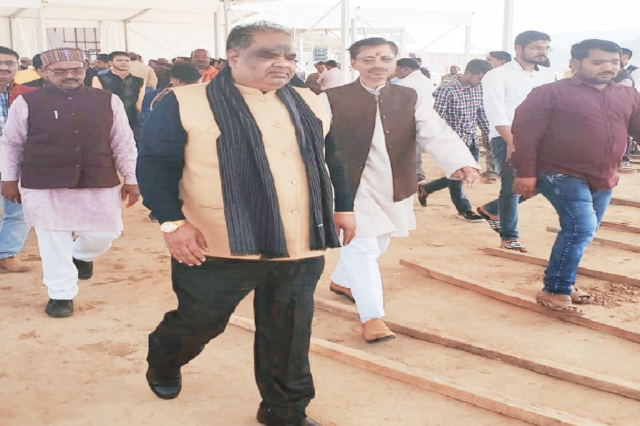 Bundelkhand president of BJP witnessed preparations for Prime Minister Narendra Modi's program