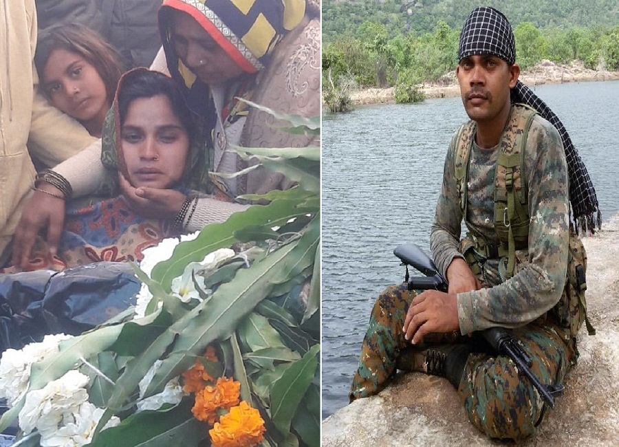 Martyr CRPF jawan cremated with state honors in Banda