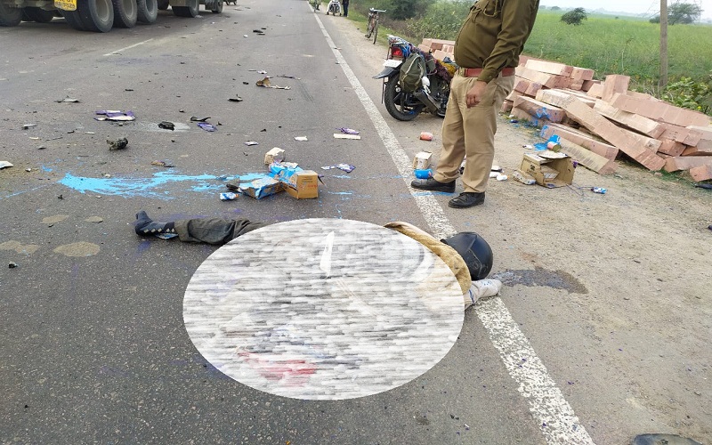 hardware businessman death in road accident in Banda