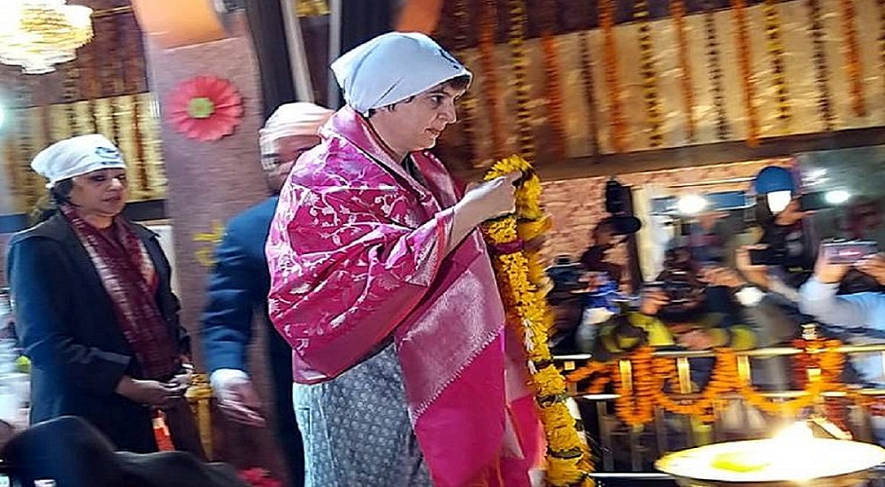 priyanka gandhi in varanshi on sant ravidas jayanti