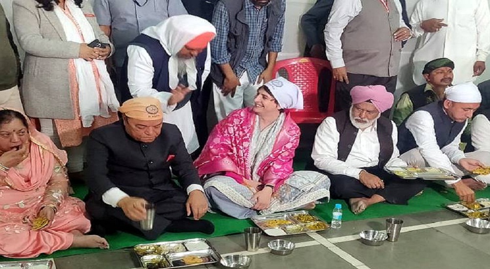 priyanka gandhi in varanshi on sant ravidas jayanti