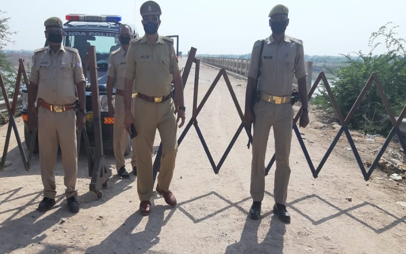 Corona lockdown in Banda UP-MP border seal