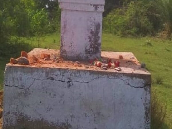 Mischievous elements broke Bheemrao Ambedkar's statue in Banda