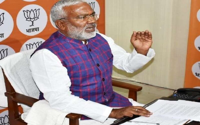 BJP state president Swatantra Dev reviewed preparations for virtual rallies
