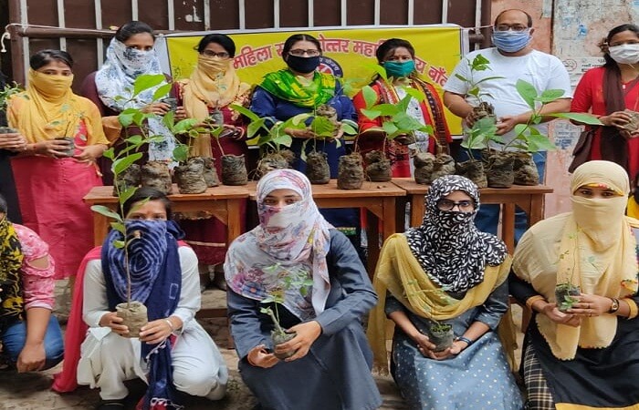 Women's college in Banda and greenery till block in Kamasin