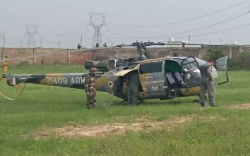 UP: Emergency landing in army helicopter field, accident averted