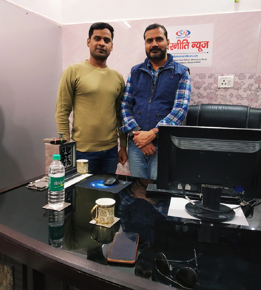 Actor Shiva at 'Samarniti News' office, said - UP Film City will bring big change in Bundelkhand