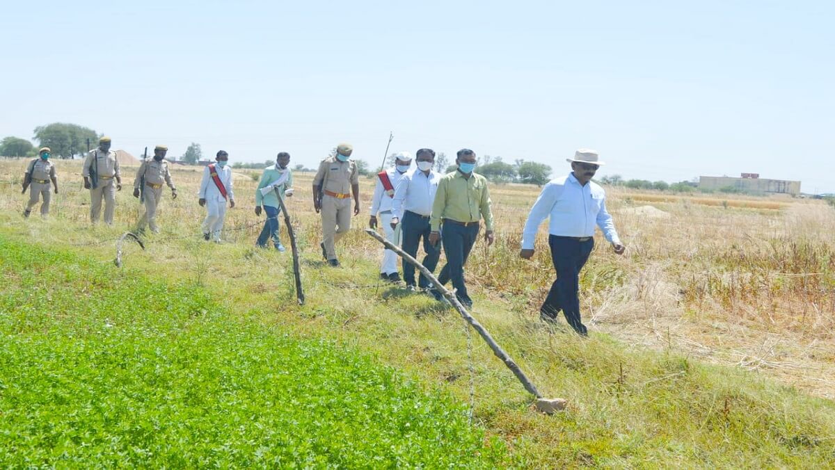 Banda DM reached farmers in scorching heat Crop cutting was also investigated