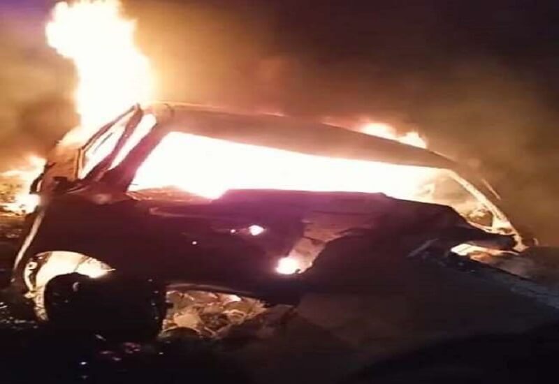 Traumatic accident in UP, car turned into fireball on expressway, 3 people burnt alive