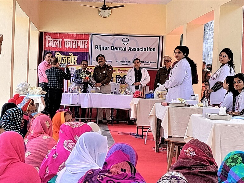 Dental camp organized on International Women's Day in Bijnor District Jail