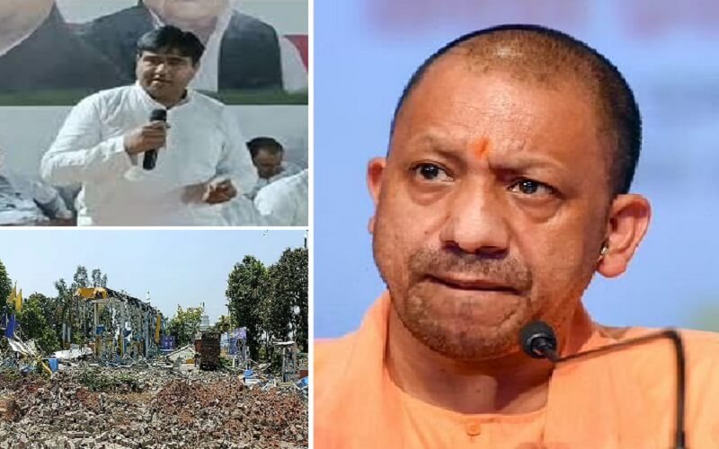 Bulldozer ran at petrol pump of SP MLA Shahjeel, who threatened to shoot CM Yogi