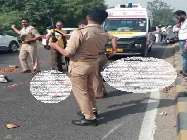 UP : Traumatic death of two real sisters on scooty on highway, both were residents of Lucknow