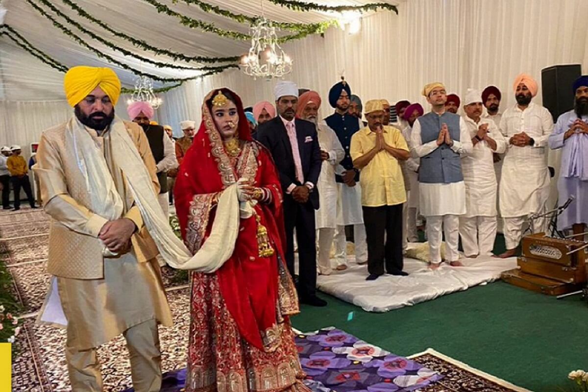 Bhagwant Mann Marriage : Bhagwant Mann became the groom again, married to Gurpreet Kaur, 20 years younger