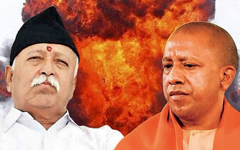 Special moment : CM Yogi and RSS chief Bhagwat met, stayed together for about 1 hour