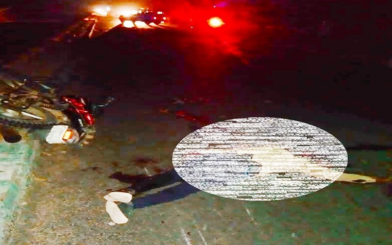 Breaking : Accident in Banda, death of young man riding a bike  condition of another is critical