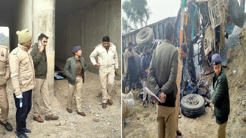 Breaking : Accident on bypass in Banda, two people died